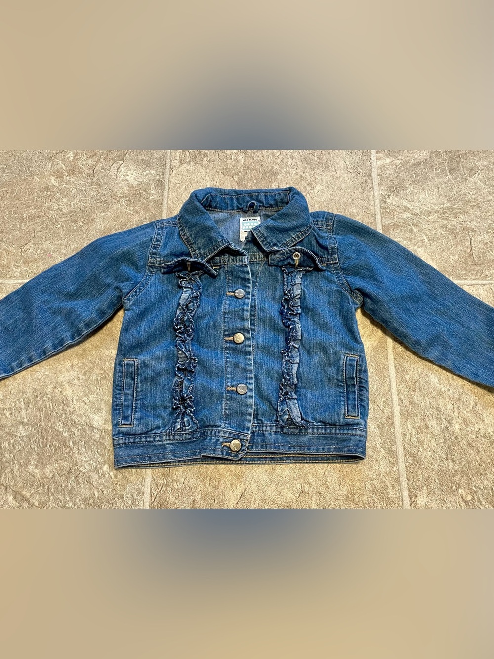 Old Navy Denim Jacket with Ruffle Detail